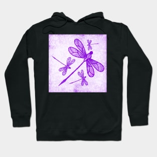 Beautiful abstract dragonflies in purple Hoodie